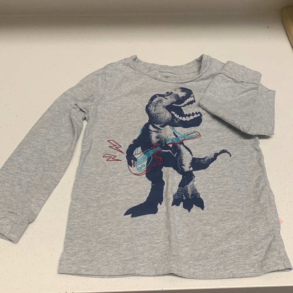 Toddler Boys Long Sleeve Shirt-Dinosaur